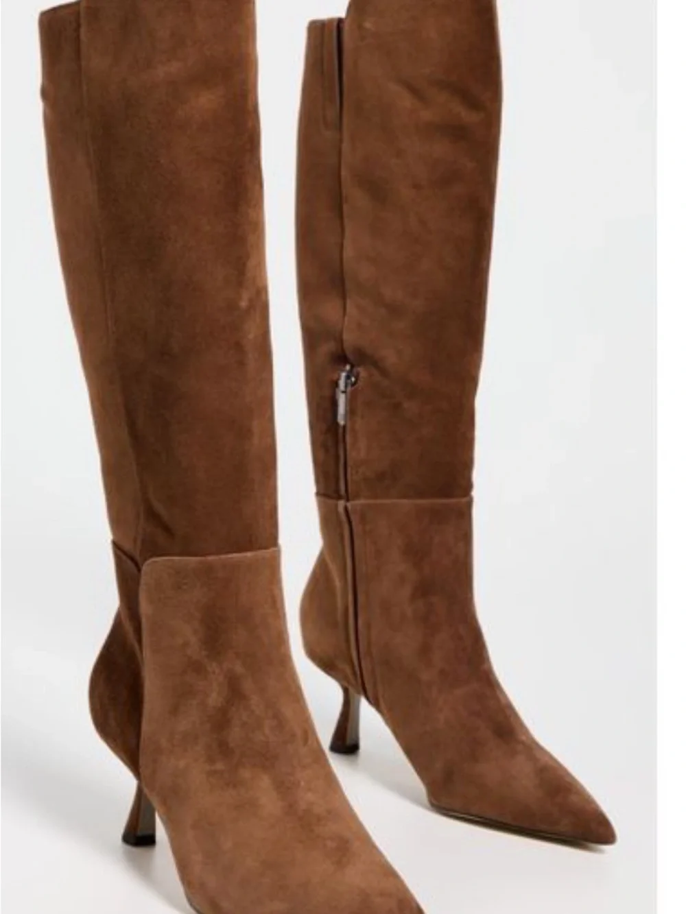 Sam Edelman Taylin toffe Suede Knee-High Pointed-Toe Boots